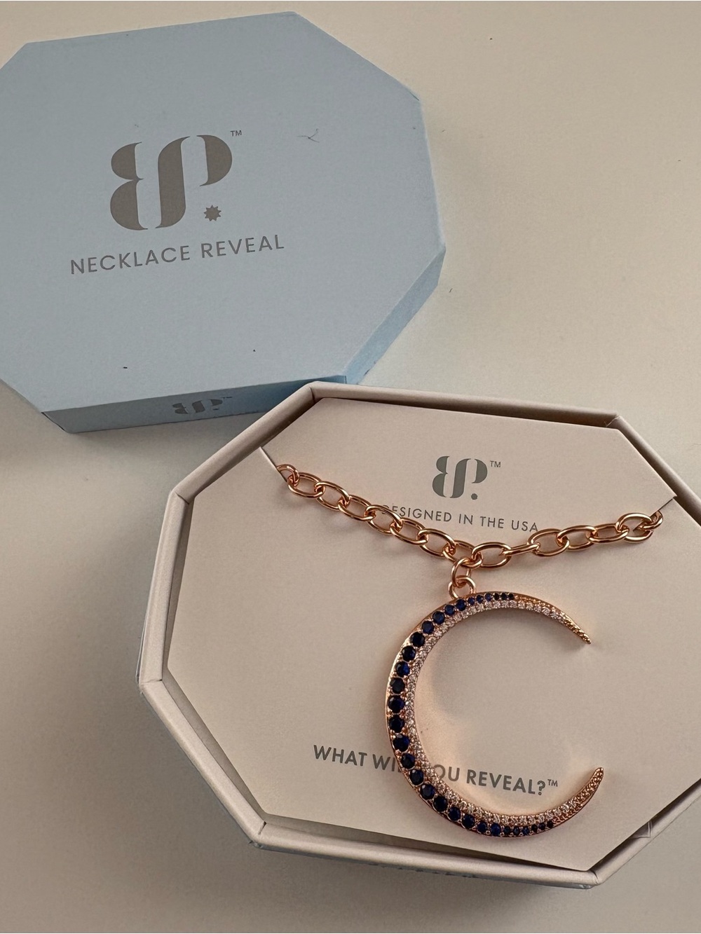 Bomb Party The Moon Exclusive Bringback Necklace NK77069 Burma Blue Spinel RG